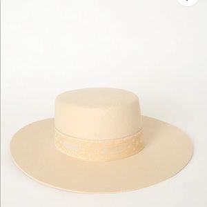 Lack of Color (LOC) Sierra ivory wool wide brim boater hat